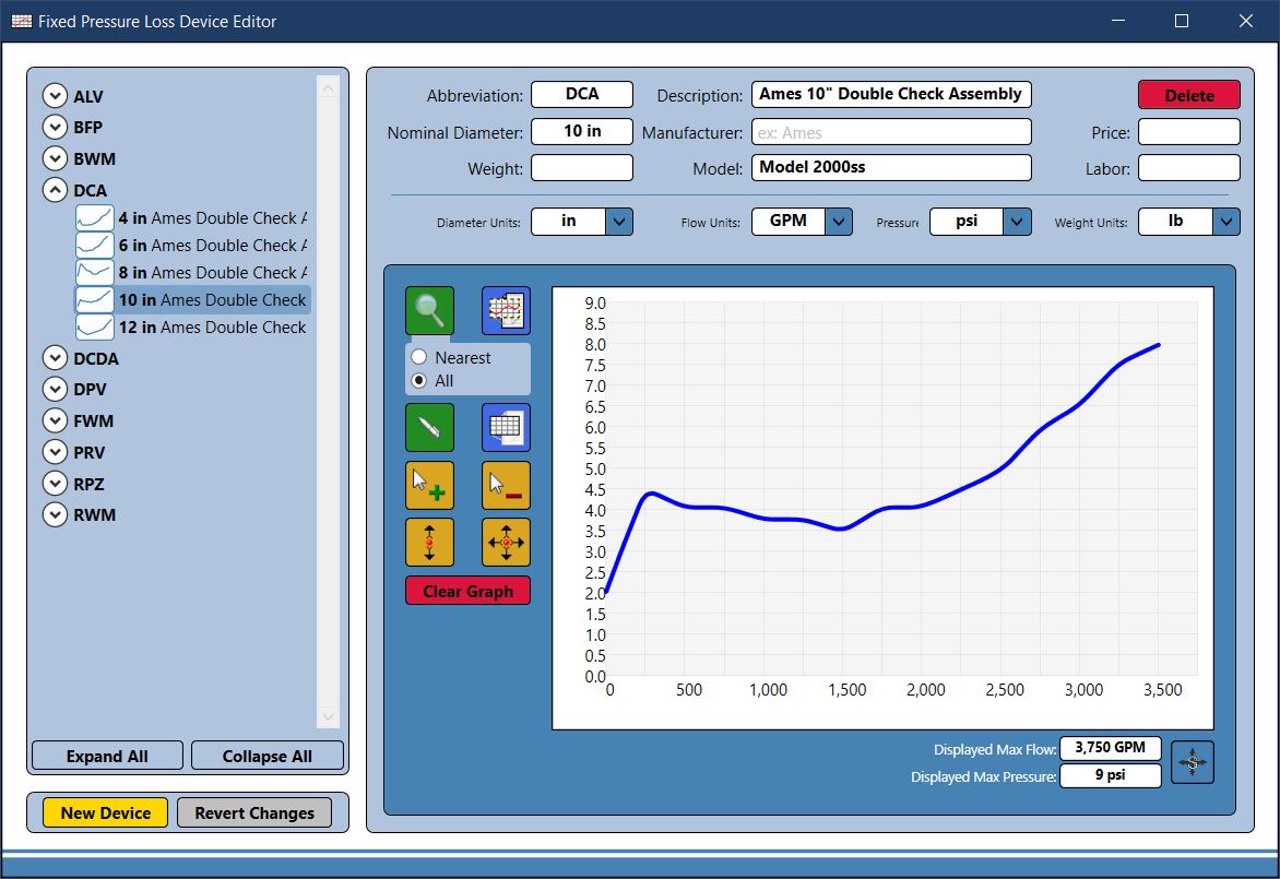 Fixed Pressure Loss Device™ Editor